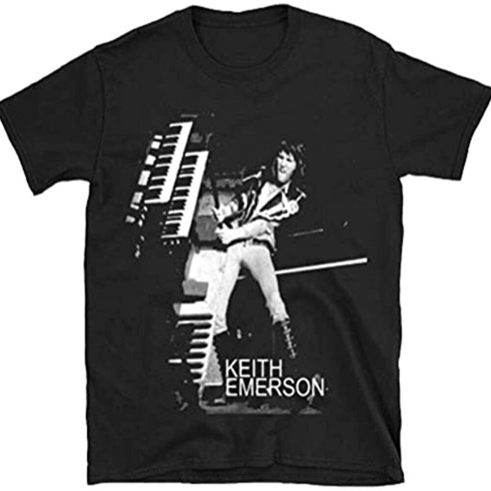 Keith Emerson Music Fan Gift Graphic Rock Band Keyboardist T-Shirt 90